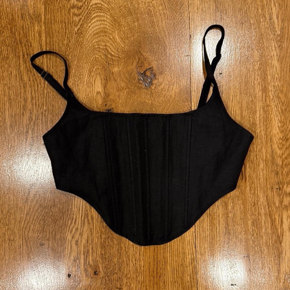 Lioness Black Corset Crop Top